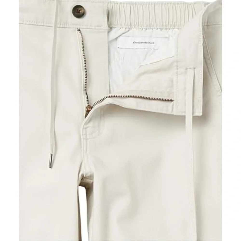 Amazon Essentials Slim Fit Jogger Pants Stone Medium Stretch Cotton NWT
